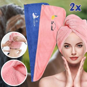 Mīksti un ātri žūstoši dvieļi matiem (2 gab.) | HAIRWRAP