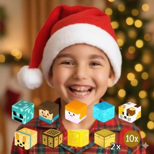 10x papildu bloki MAGCRAFTI + svētku cepure DĀVANĀ | XMASHATMAGBLOCKS